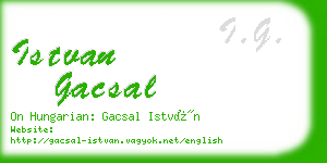 istvan gacsal business card